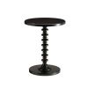 Astonishing Side Table With Round Top, Black