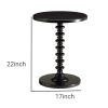 Astonishing Side Table With Round Top, Black