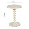 Astonishing Side Table With Round Top, White