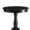 Astonishing Side Table With Round Top, Black