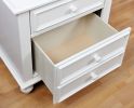 Wooden Night stand With 2 Drawers, White