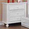 Wooden Night stand With 2 Drawers, White