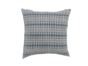 Contemporary Style Simple Traditionally Designed Set of 2 Throw Pillows, Blue (Material: Polyester, Color: Blue)