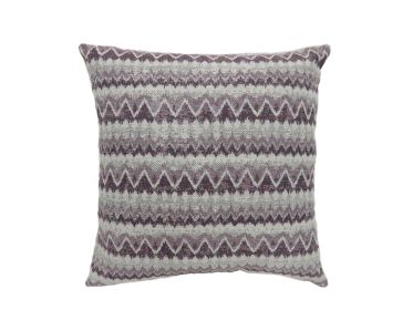 Contemporary Style Horizontally Zigzag Designed Set of 2 Throw Pillows, Purple (Material: Polyester, Color: purple)