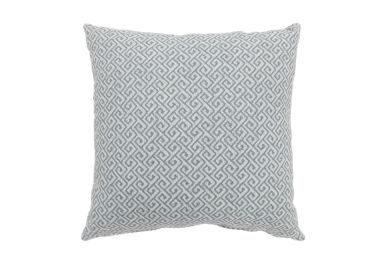 Contemporary Style Small Diagonal Patterned Set of 2 Throw Pillows, Blue (Material: Polyester, Color: Blue)