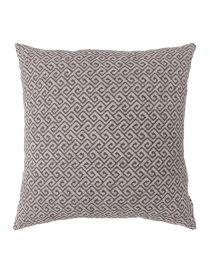 Contemporary Style Small Diagonal Patterned Set of 2 Throw Pillows, Brown (Material: Polyester, Color: Brown)