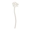 Polyresin Flower Garden Stake with Cutout Design, White