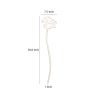 Polyresin Flower Garden Stake with Cutout Design, White