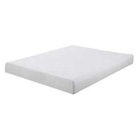 Twin Size Mattress with Patterned Fabric Upholstery, White (Material: Foam and Fabric, Color: White)