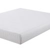 Twin Size Mattress with Patterned Fabric Upholstery, White