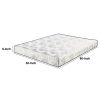 Twin Size Mattress with Patterned Fabric Upholstery, White