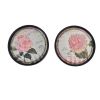 Plate Design Round Wall Decor with Floral and Scripted Pattern, Multicolor