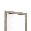 Transitional Style Wooden Frame Mirror with Grain Details, Brown