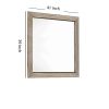 Transitional Style Wooden Frame Mirror with Grain Details, Brown