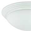 Dome Shaped Glass Ceiling Lamp with Hardwired Switch, White and Clear