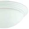 Dome Shaped Glass Ceiling Lamp with Hardwired Switch, White and Clear