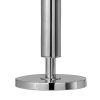 Metal Table Lamp with Tubular Support and Push Through Switch, Silver