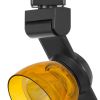 12W Integrated LED Track Fixture with Polycarbonate Head, Black and Yellow