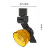 12W Integrated LED Track Fixture with Polycarbonate Head, Black and Yellow