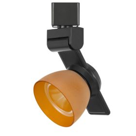 12W Integrated LED Track Fixture with Polycarbonate Head, Black and Orange (Material: Metal, Polycarbonate, Color: Black, Orange)