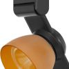 12W Integrated LED Track Fixture with Polycarbonate Head, Black and Orange