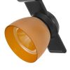 12W Integrated LED Track Fixture with Polycarbonate Head, Black and Orange