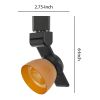 12W Integrated LED Track Fixture with Polycarbonate Head, Black and Orange