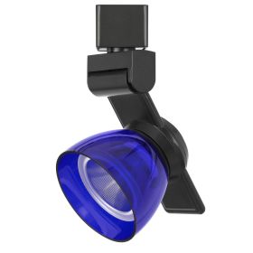 12W Integrated LED Track Fixture with Polycarbonate Head, Black and Blue (Material: Metal, Polycarbonate, Color: Black, Blue)