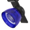 12W Integrated LED Track Fixture with Polycarbonate Head, Black and Blue