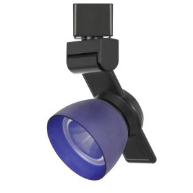 12W Integrated Metal and Polycarbonate LED Track Fixture, Black and Blue (Material: Metal, Polycarbonate, Color: Black, Blue)