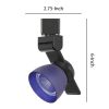 12W Integrated Metal and Polycarbonate LED Track Fixture, Black and Blue