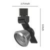 12W Integrated LED Metal Track Fixture with Cone Head, Black and Silver