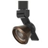 12W Integrated LED Metal Track Fixture with Cone Head, Black and Bronze