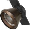 12W Integrated LED Metal Track Fixture with Cone Head, Black and Bronze