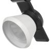 12W Integrated LED Metal Track Fixture with Cone Head, Black and White