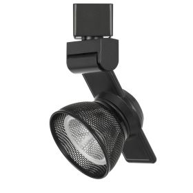 12W Integrated LED Metal Track Fixture with Mesh Head, Black (Material: Metal, Color: Black)