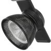 12W Integrated LED Metal Track Fixture with Mesh Head, Black