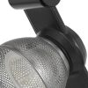 12W Integrated LED Metal Track Fixture with Mesh Head, Black and Silver