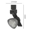 12W Integrated LED Metal Track Fixture with Mesh Head, Black and Silver