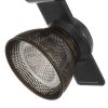 12W Integrated LED Metal Track Fixture with Mesh Head, Black and Bronze