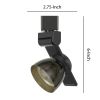 12W Integrated LED Track Fixture with Polycarbonate Head, Black