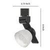 12W Integrated LED Track Fixture with Polycarbonate Head, Black and White