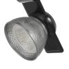 12W Integrated LED Metal Track Fixture with Mesh Head, Black and Silver