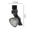 12W Integrated LED Metal Track Fixture with Mesh Head, Black and Silver