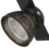 12W Integrated LED Metal Track Fixture with Mesh Head, Black and Bronze