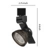 12W Integrated LED Metal Track Fixture with Mesh Head, Black and Bronze