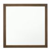 Transitional Style Wooden Frame Mirror with Grain Details, Brown