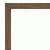 Transitional Style Wooden Frame Mirror with Grain Details, Brown