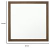 Transitional Style Wooden Frame Mirror with Grain Details, Brown